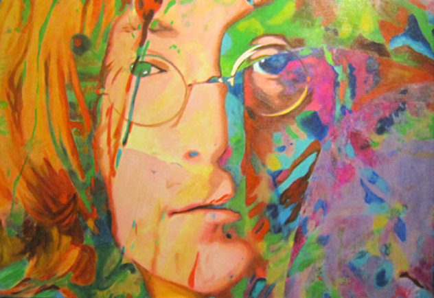 Lennon Gaze 2007 (John Lennon) Original Painting by James F. Gill