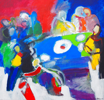 Last Supper 1996 59x64 Huge Original Painting - Jan Peter van Opheusden Last Supper 1996 59x64 Huge Original Painting - Jan Peter van Opheusden
