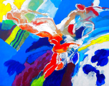 Message For Zeus 1996 76x61 Huge Original Painting - Jan Peter van Opheusden Message For Zeus 1996 76x61 Huge Original Painting - Jan Peter van Opheusden