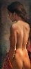 Untitled Nude Portrait 1960 31x22 Original Painting by Leo Jansen - 0