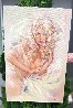 Blonde Playboy Model - Half Nude 36x24 Original Painting by Leo Jansen - 1