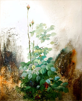 Roses 1995 40x34 Huge Original Painting - Jose Barbera Roses 1995 40x34 Huge Original Painting - Jose Barbera
