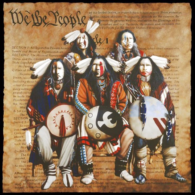 Bill of Rights, We the People, Framed Set of 2 Serigraphs Limited Edition Print by J.D. Challenger