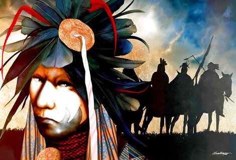 All Over the Sky, Sacred Voices are Calling 1998 Limited Edition Print - J.D. Challenger