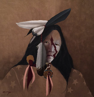 Untitled Spirit 1995 36x36 Huge Original Painting - J.D. Challenger Untitled Spirit 1995 36x36 Huge Original Painting - J.D. Challenger