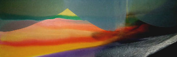 Phenomena Province of Seven 1976 27x92  Huge Original Painting - Paul Jenkins