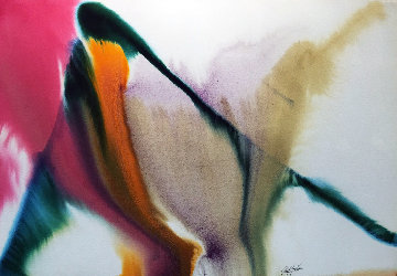 Phenomena Occullation by Luna Watercolor 1979 30x41 Huge Watercolor - Paul Jenkins Phenomena Occullation by Luna Watercolor 1979 30x41 Huge Watercolor - Paul Jenkins