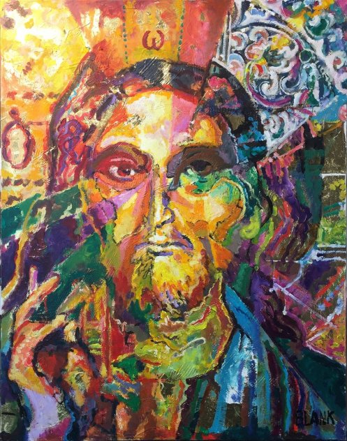 Christ Montage 2017 22x28 Original Painting by Jerry Blank