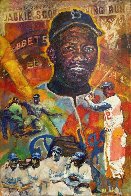 Jackie Robinson 2007 48x35 Huge Original Painting by Jerry Blank - 0