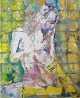 Nude in Yellow Stockings 2014  28x22 Original Painting by Jerry Blank - 0