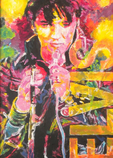 Elvis Live 2008 Original Painting by Jerry Blank
