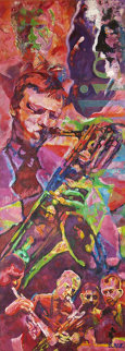 Gerry Mulligan 2009 72x26 Original Painting - Jerry Blank Gerry Mulligan 2009 72x26 Original Painting - Jerry Blank