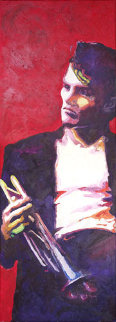 Chet Baker 2009 72x26 Huge Original Painting - Jerry Blank Chet Baker 2009 72x26 Huge Original Painting - Jerry Blank