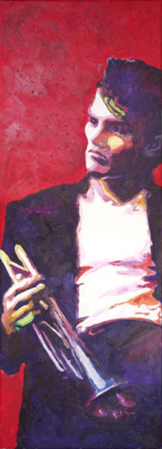 Chet Baker 2009 72x26 Huge - Mural Size Original Painting by Jerry Blank