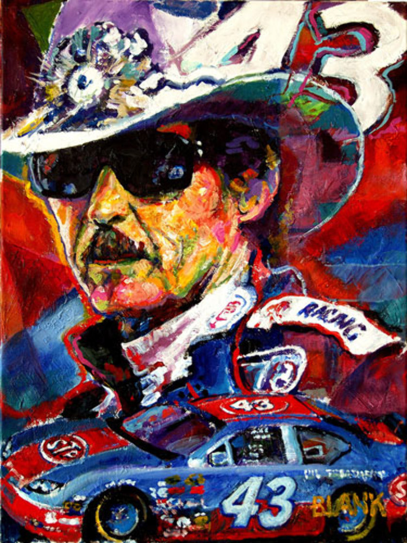 Richard Petty giclee print on canvas poster painting no autograph N-113 