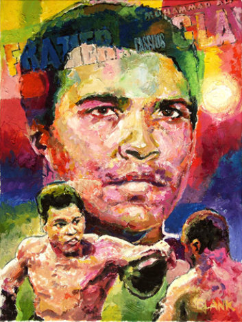 Muhammad Ali Versus Joe Frasier 2009 24x20 Original Painting - Jerry Blank