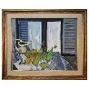 Interior Con Frutas 1989 45x37 Original Painting by Jesus Fuertes - 2 Interior Con Frutas 1989 45x37 Original Painting by Jesus Fuertes - 2