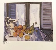 Interior Con Frutas 1989 45x37 Original Painting by Jesus Fuertes - 4 Interior Con Frutas 1989 45x37 Original Painting by Jesus Fuertes - 4