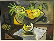 Mesa Con Frutas 1988 30x37 Original Painting by Jesus Fuertes - 0 Mesa Con Frutas 1988 30x37 Original Painting by Jesus Fuertes - 0