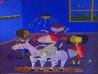 Children At Play 2000 70x48 Huge - Mural Size Original Painting by Jesus Fuertes - 0