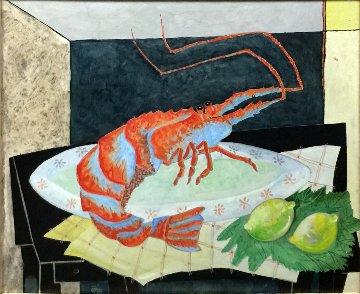 Crustaceo 1987 20x24 Original Painting - Jesus Fuertes Crustaceo 1987 20x24 Original Painting - Jesus Fuertes