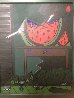 Cat With Watermelon 1992 27x30 Original Painting by Jesus Fuertes - 2 Cat With Watermelon 1992 27x30 Original Painting by Jesus Fuertes - 2