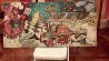 Great Kitchen Fight Triptych 1983 120x60 Mural - Huge Original Painting by Jett Jackson - 4