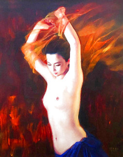 Free Fall 2001 33x26 Original Painting - Jia Lu Free Fall 2001 33x26 Original Painting - Jia Lu