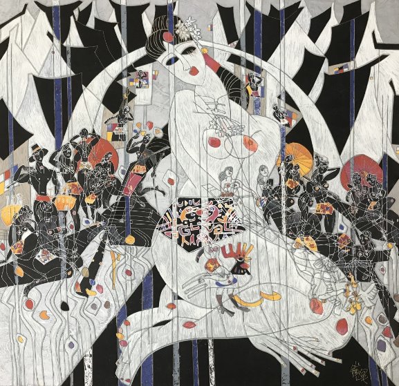 Girl of Suchou Deluxe 1987 Limited Edition Print by Tie-Feng Jiang Girl of Suchou Deluxe 1987 Limited Edition Print by Tie-Feng Jiang
