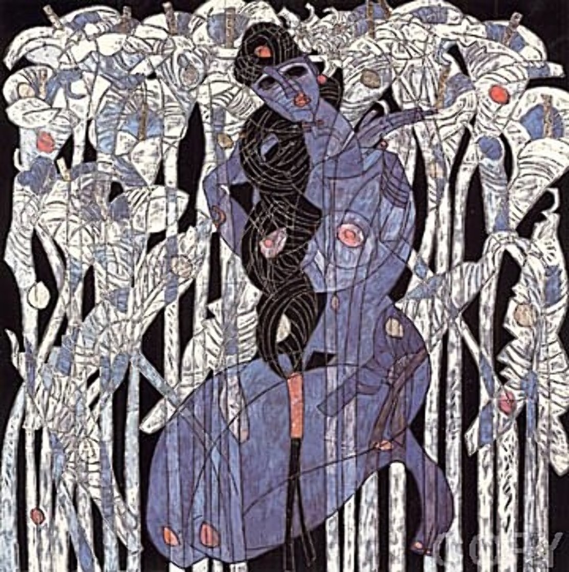 Calla Lilies 1987 Limited Edition Print by Tie-Feng Jiang Calla Lilies 1987 Limited Edition Print by Tie-Feng Jiang