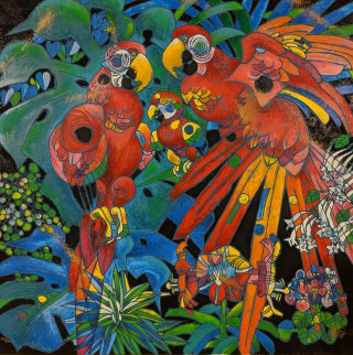 Birds of Paradise 1997 Limited Edition Print - Tie-Feng Jiang Birds of Paradise 1997 Limited Edition Print - Tie-Feng Jiang