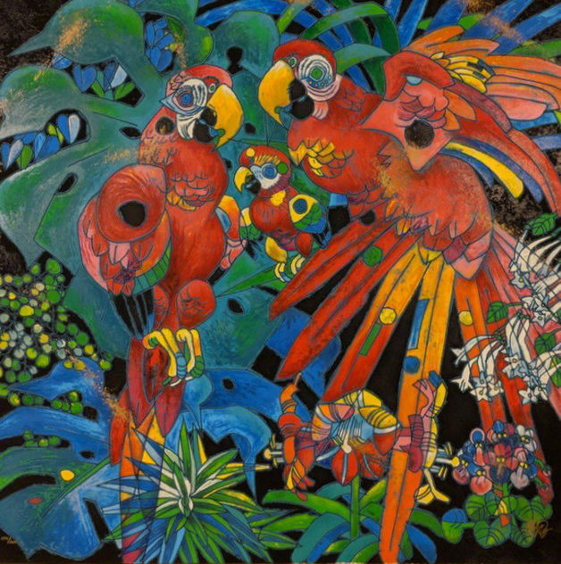 Birds of Paradise 1997 Limited Edition Print by Tie-Feng Jiang