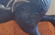 Black Horse Bronze Sculpture 1988 20 in Sculpture by Tie-Feng Jiang - 4 Black Horse Bronze Sculpture 1988 20 in Sculpture by Tie-Feng Jiang - 4
