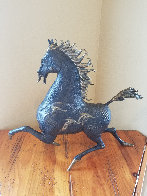 Black Horse Bronze Sculpture 1988 20 in Sculpture by Tie-Feng Jiang - 1 Black Horse Bronze Sculpture 1988 20 in Sculpture by Tie-Feng Jiang - 1