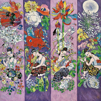 Four Songs of Spring 1999 Limited Edition Print - Tie-Feng Jiang Four Songs of Spring 1999 Limited Edition Print - Tie-Feng Jiang