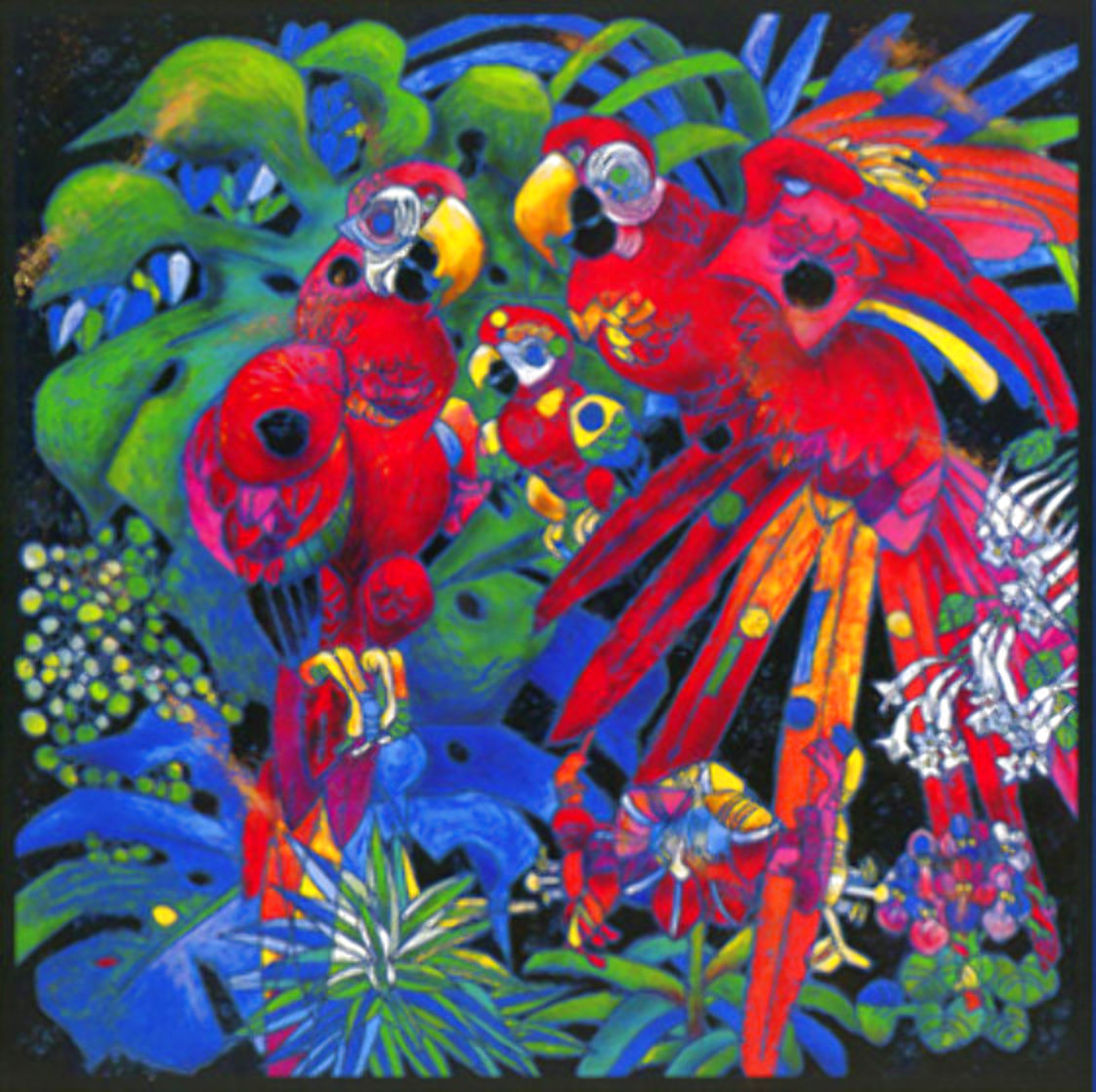Birds of Paradise 1997 Limited Edition Print by Tie-Feng Jiang Birds of Paradise 1997 Limited Edition Print by Tie-Feng Jiang