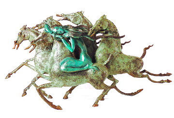 Emerald Lady Bronze Sculpture 1986 16 in Sculpture - Tie-Feng Jiang Emerald Lady Bronze Sculpture 1986 16 in Sculpture - Tie-Feng Jiang