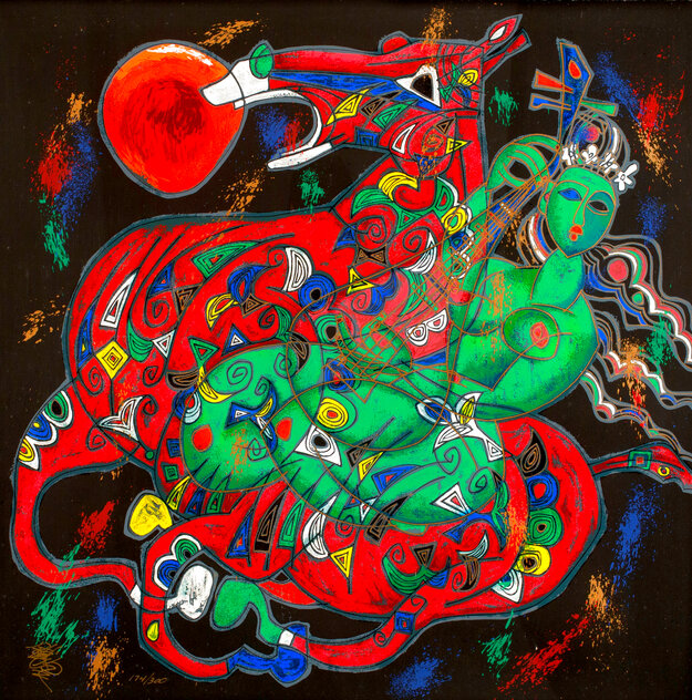 Freedom Suite of 2: East and West - Framed Serigraphs Limited Edition Print by Tie-Feng Jiang