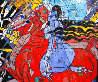Running Horses 1988 77x57 - Huge Mura; Size Original Painting by Tie-Feng Jiang - 4