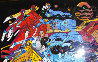 Running Horses 1988 77x57 - Huge Mura; Size Original Painting by Tie-Feng Jiang - 5