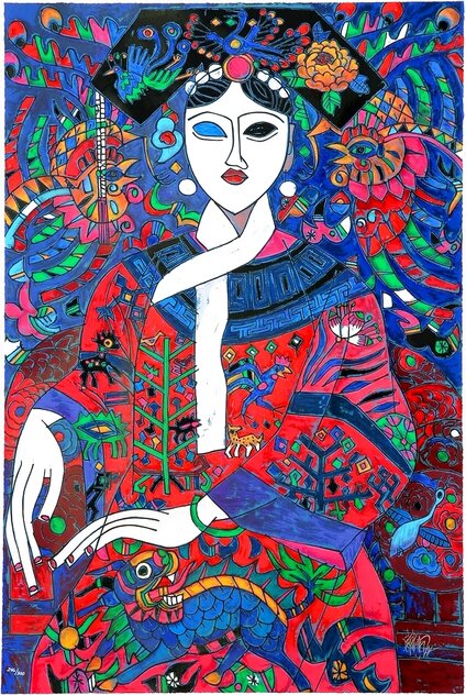 Empress 1992 - Huge 51x38 Limited Edition Print by Tie-Feng Jiang