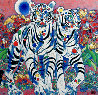 White Tigers 1996 Limited Edition Print by Tie-Feng Jiang - 0