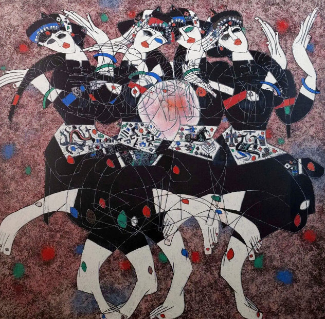 Moonlight Dance 1986 48x48 - Huge Limited Edition Print by Tie-Feng Jiang