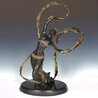 Ribbon Dancer Bronze Sculpture 1990 - 27 in Sculpture by Tie-Feng Jiang - 0