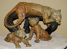 Leopard Family Sculpture 1999 Sculpture by Tie-Feng Jiang - 1