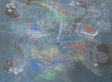 Untitled Painting 1985 31x31 Original Painting - Tie-Feng Jiang