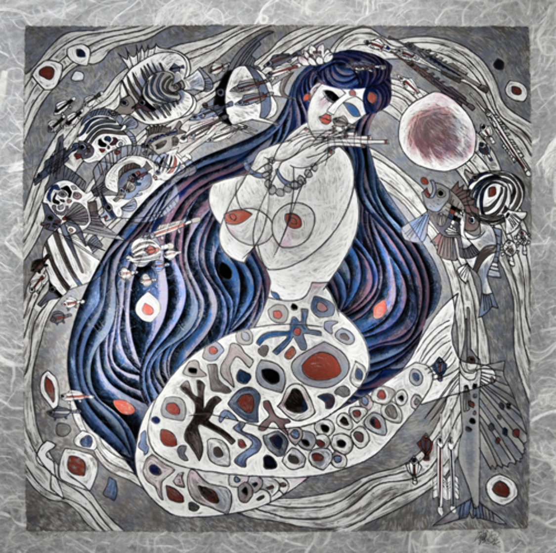 White Mermaid 1988 Limited Edition Print by Tie-Feng Jiang White Mermaid 1988 Limited Edition Print by Tie-Feng Jiang