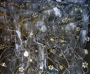 Untitled Painting 1980 45x45 Super Huge Original Painting - Tie-Feng Jiang Untitled Painting 1980 45x45 Super Huge Original Painting - Tie-Feng Jiang