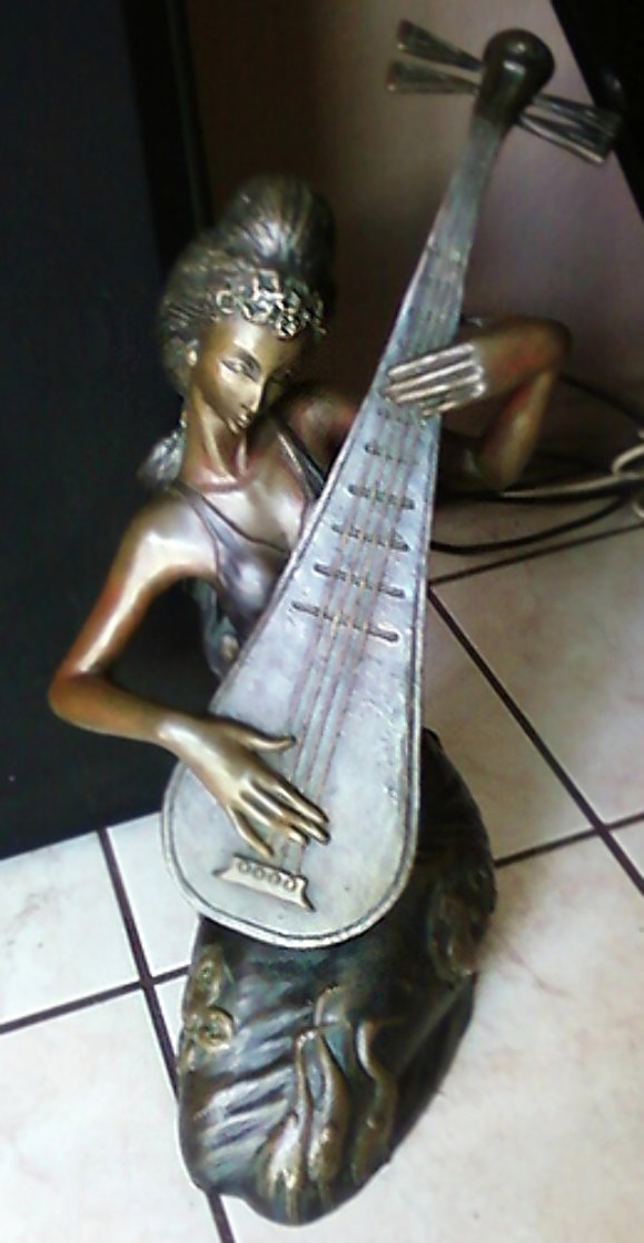 Melody Pipa Bronze Sculpture 19 in Sculpture by Tie-Feng Jiang Melody Pipa Bronze Sculpture 19 in Sculpture by Tie-Feng Jiang