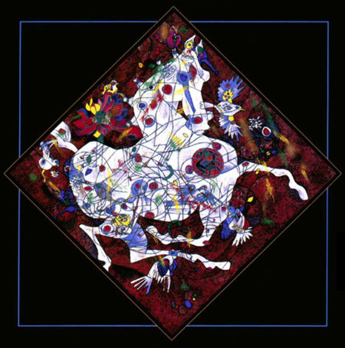 White Horse 1997 40x40 Huge Limited Edition Print by Tie-Feng Jiang White Horse 1997 40x40 Huge Limited Edition Print by Tie-Feng Jiang